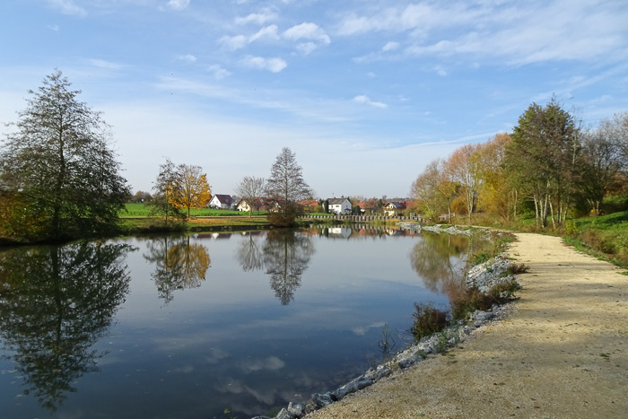 Gailsbach. Der Dorfweiher wurde total überarbeitet. Weg mit dem Unkraut! Freiheit für den Tümpel!
