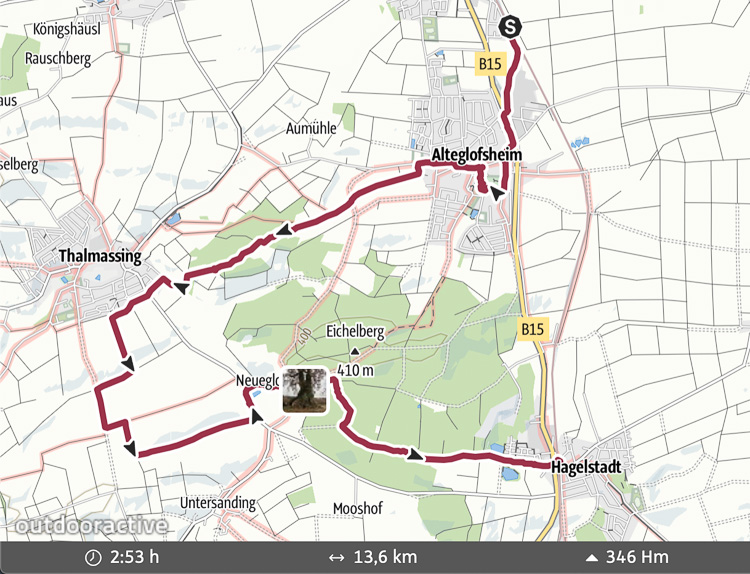 13,6 km waren es heute. Schöne Tour gewesen. © outdooractive.
