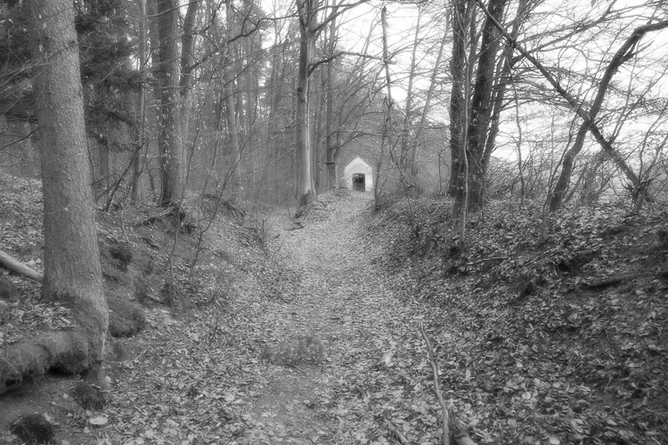 Dann erreichen wir die Hirtenfeld-Kapelle, wo wir kurz rasten.